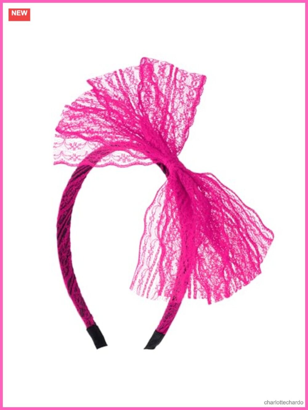 Women Neon Lace Bow Headband 80s Costume Party Hair Accessory